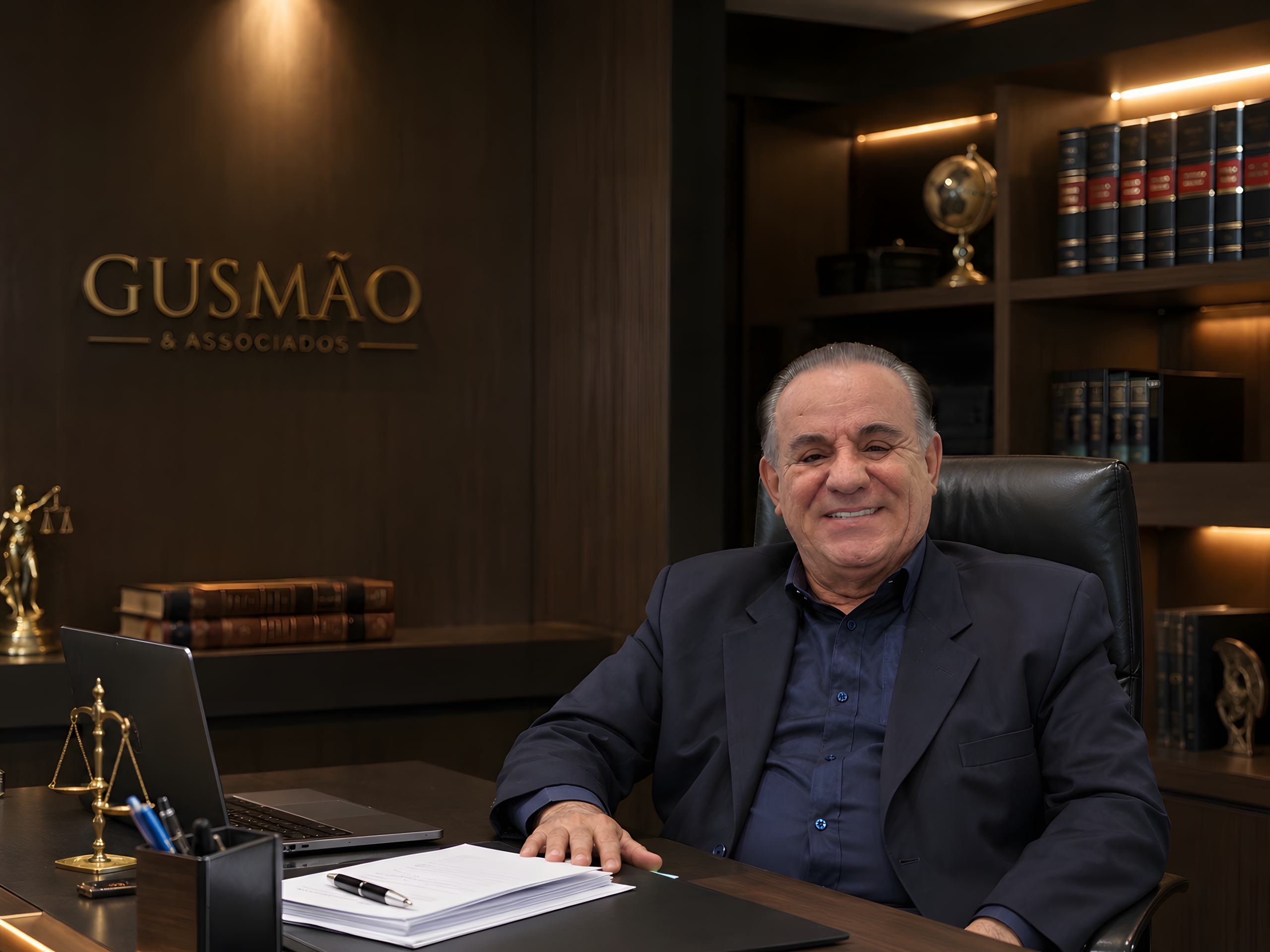 Dr. Miguel Gusmão no escritório Gusmão & Associados